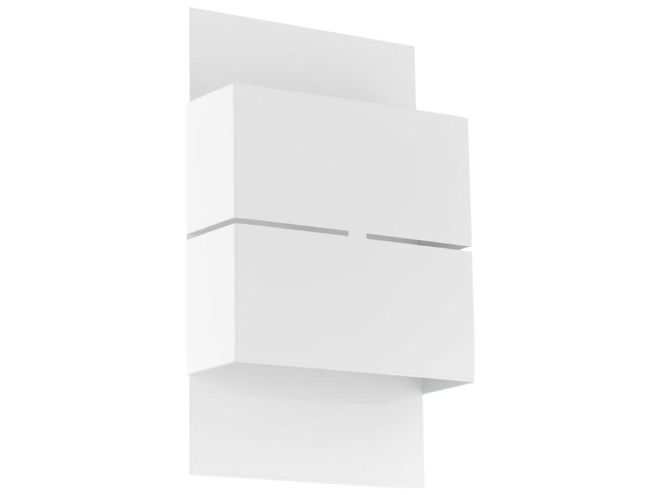 Kibea 2-Light Galvanized Steel Outdoor Wall Light in White