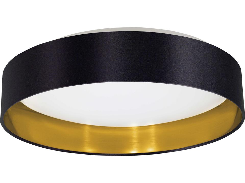 Maserlo LED Flush Mount Ceiling Light in Black and Gold