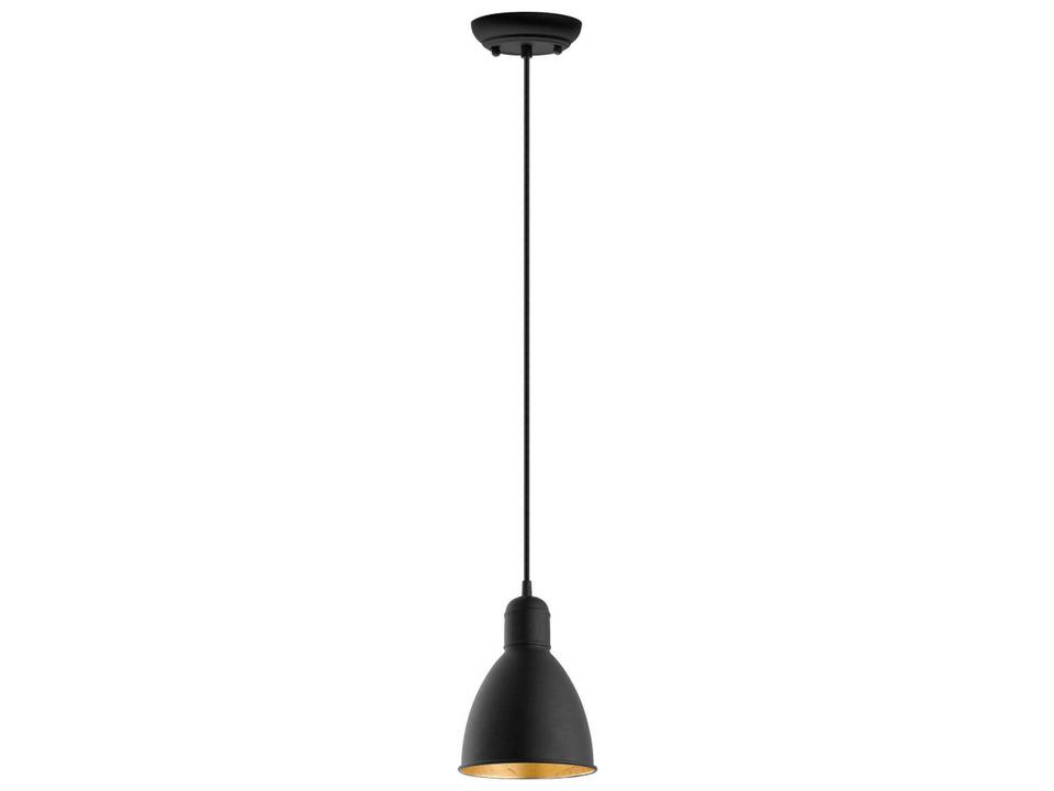 Priddy 2 Mini Pendant Light Black and Gold Dome