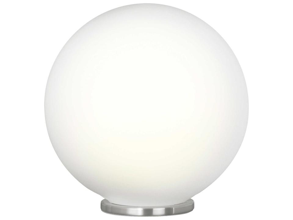 Rondo Table Lamp in Silver with Opal Glass Shade
