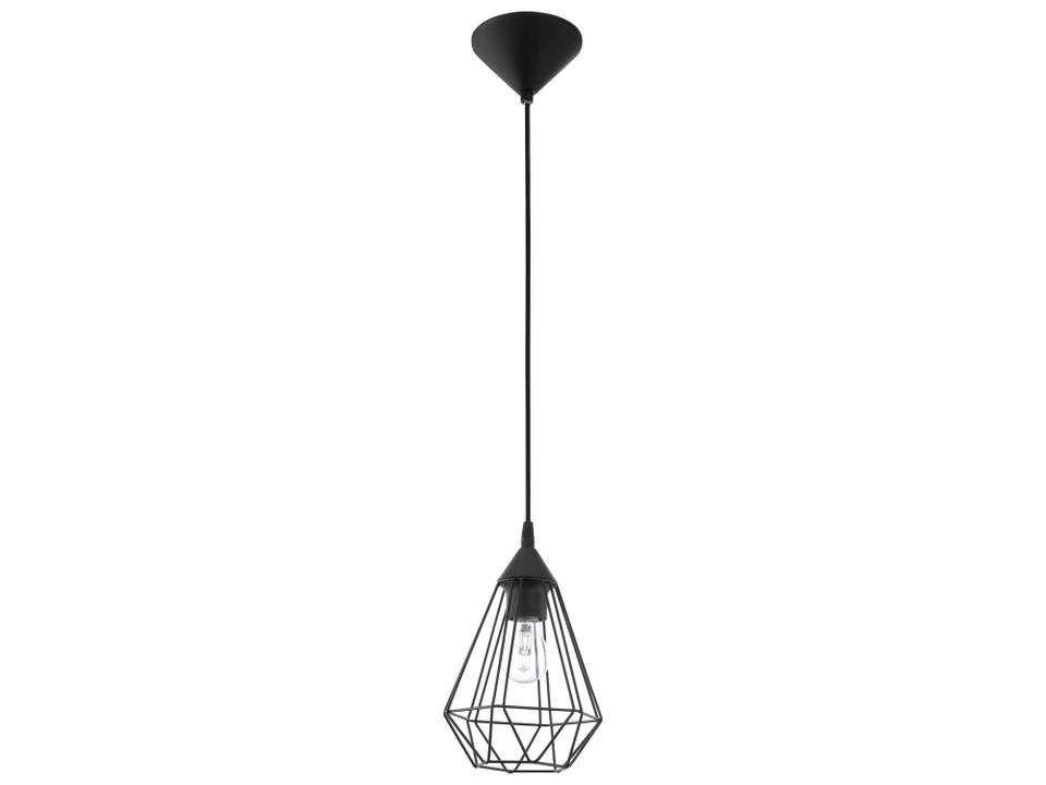 Tarbes 1-Light Geometric Mini Pendant Light in Matte Black