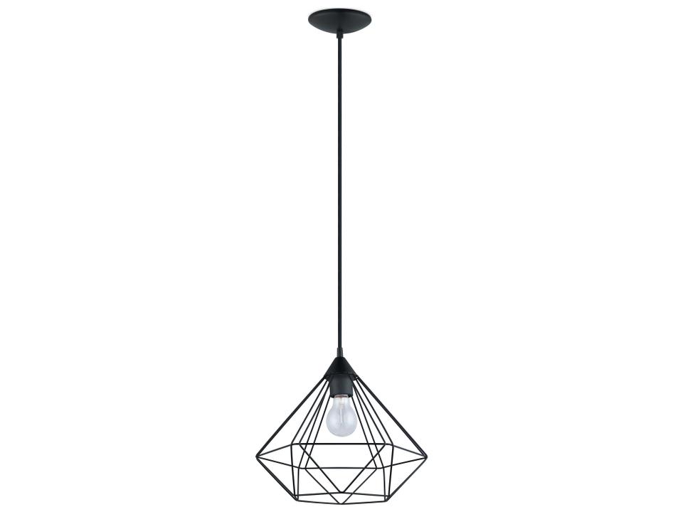 Tarbes 1-Light Matte Black Mini Pendant with Geometric Cage Design