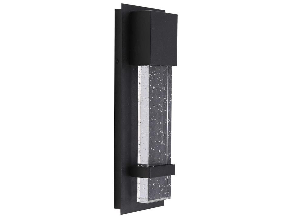 Venecia 1-Light Outdoor Wall Light in Matte Black