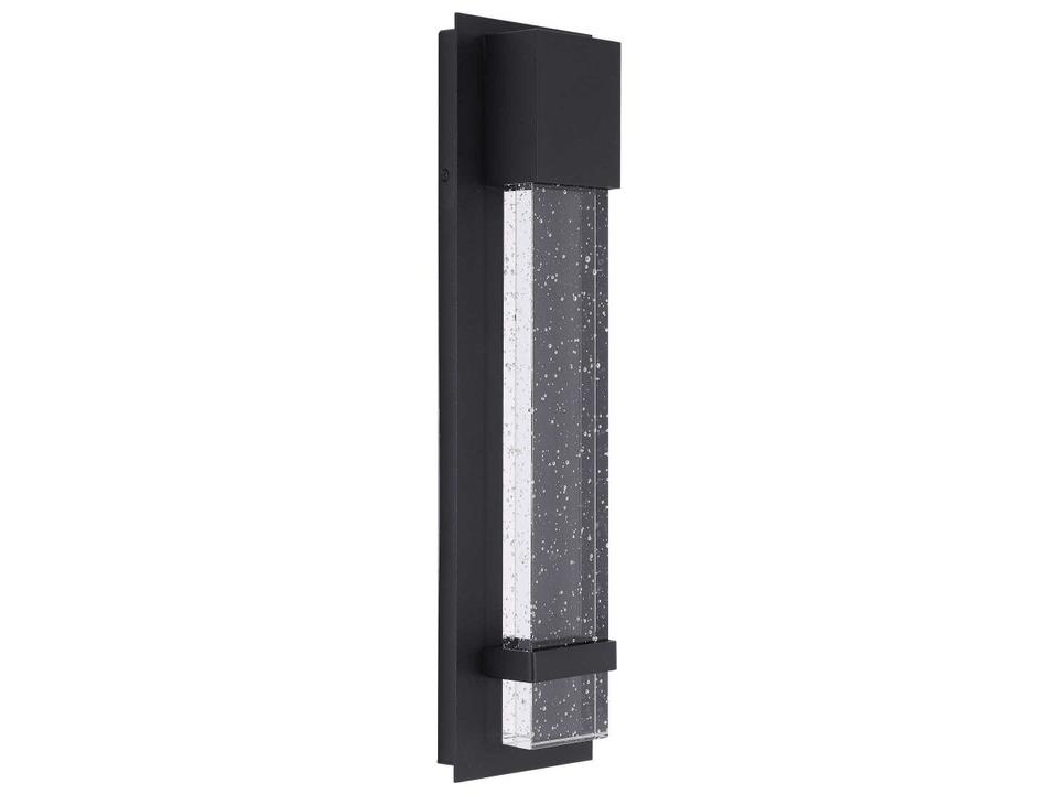 Venecia 1-Light Outdoor Wall Light in Matte Black