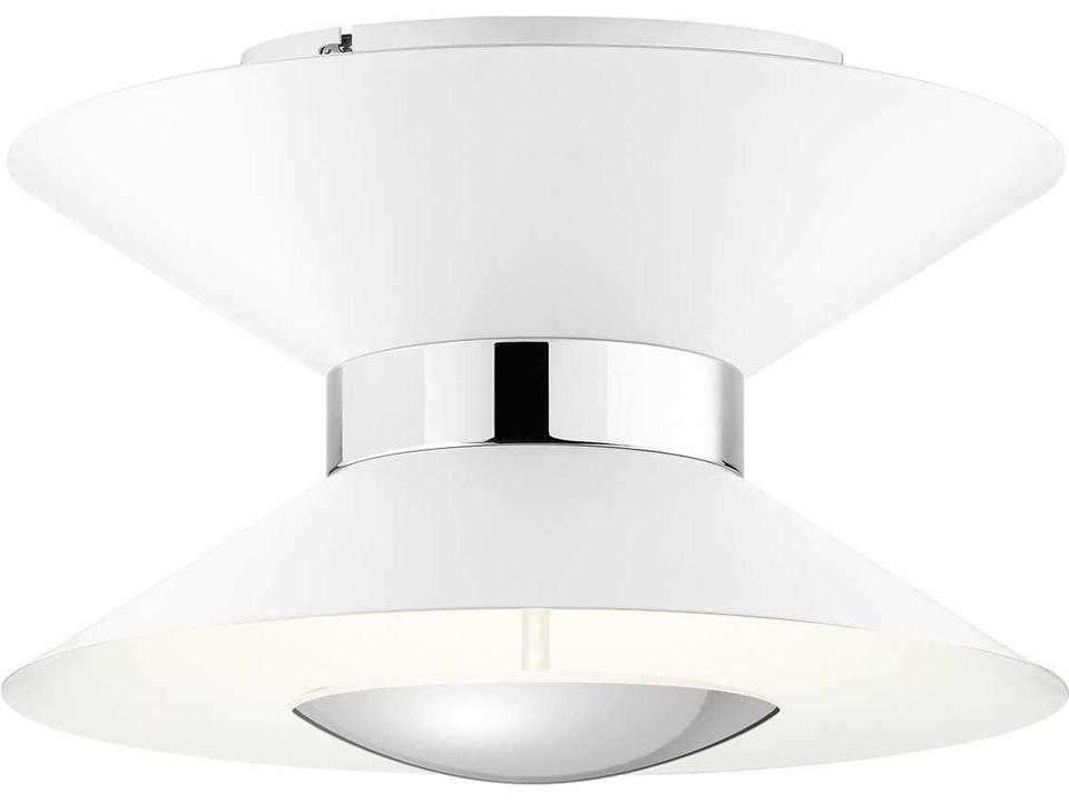 Kordan 1-Light Matte White LED Round Flush Mount