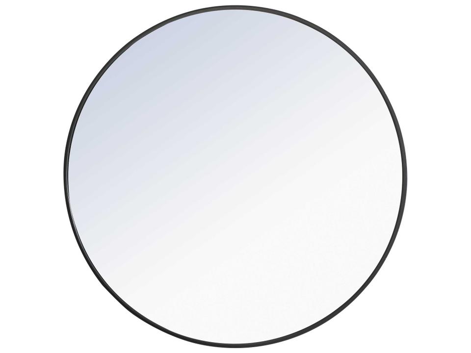 Eternity 36 Inch Round Mirror in Black