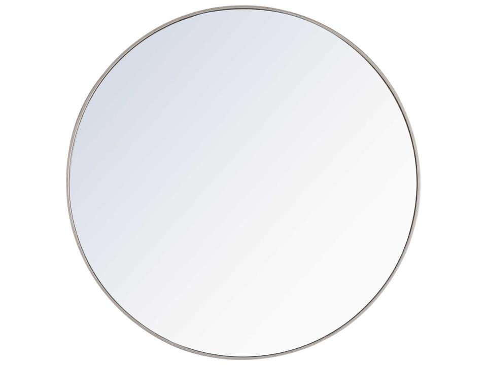 Eternity 48-Inch Round Mirror in Silver