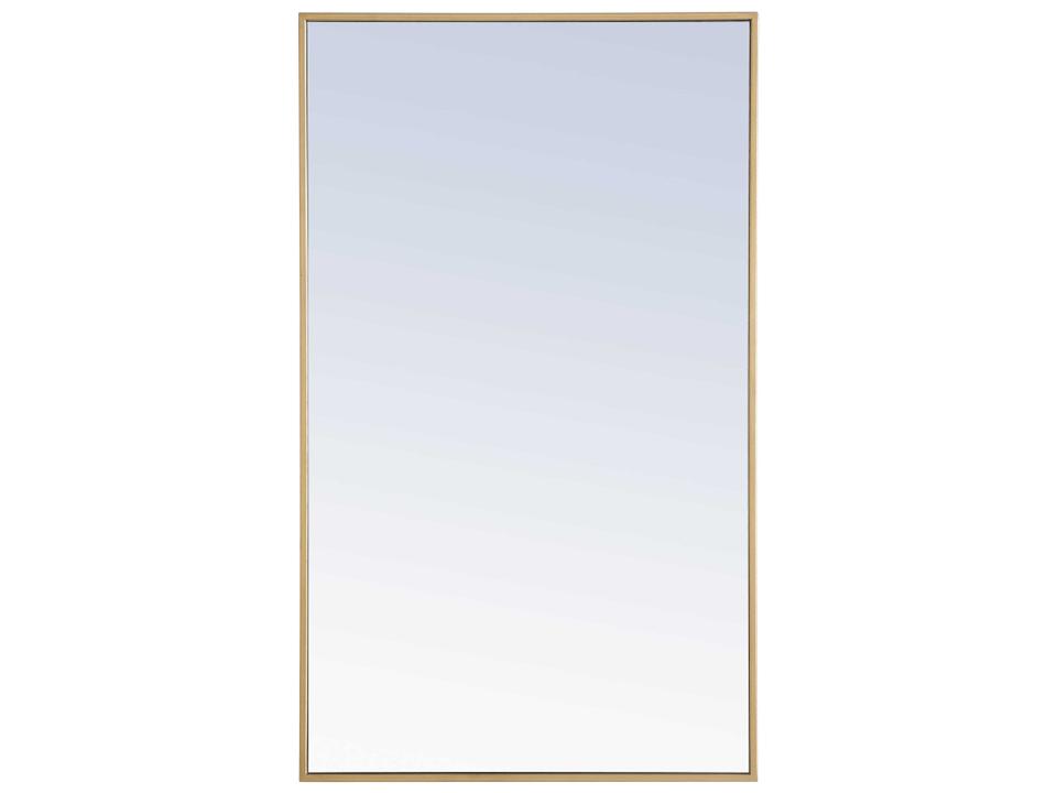Eternity Rectangle Wall Mirror in Brass Finish