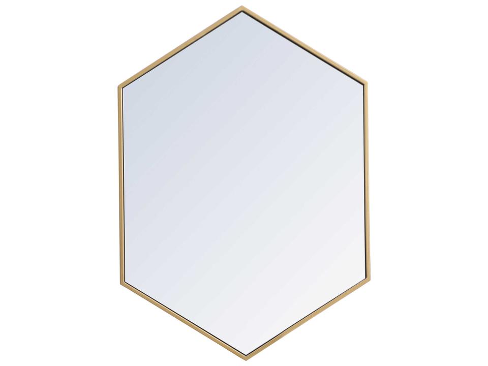 Eternity Hexagon Wall Mirror in Silver with Beveled Glass