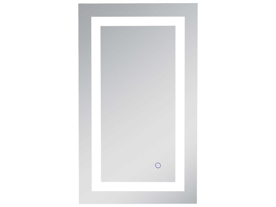 Helios 30 Inch x 18 Inch Rectangular Lighted Wall Mirror in Silver