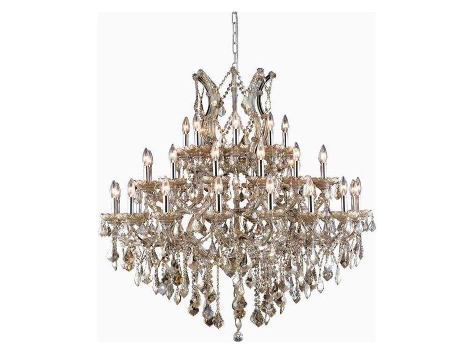 Maria Theresa 37-Light Chandelier with Golden Teak Crystals