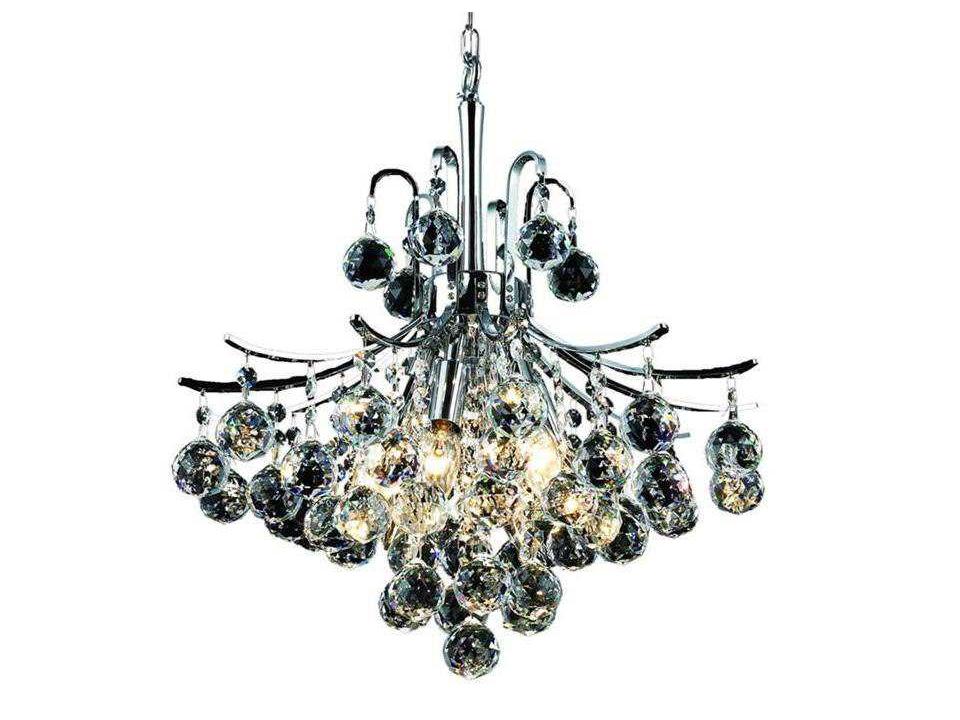 6-Light Toureg Chandelier in Chrome with Royal Cut Crystal