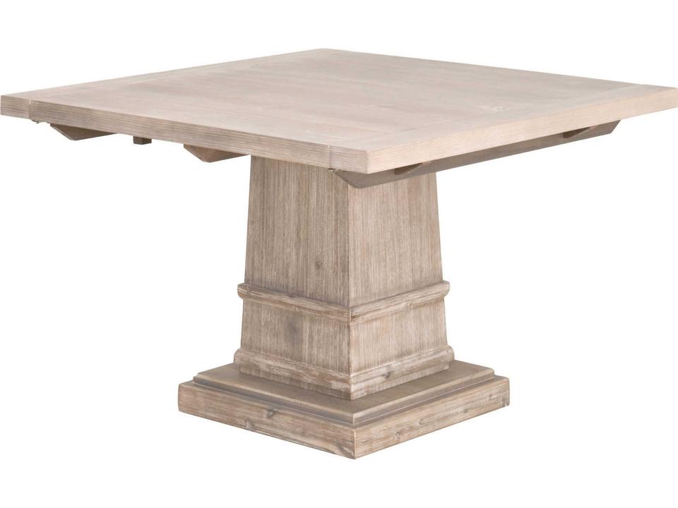 Hudson 44-Inch Square Extension Dining Table in Natural Gray Acacia