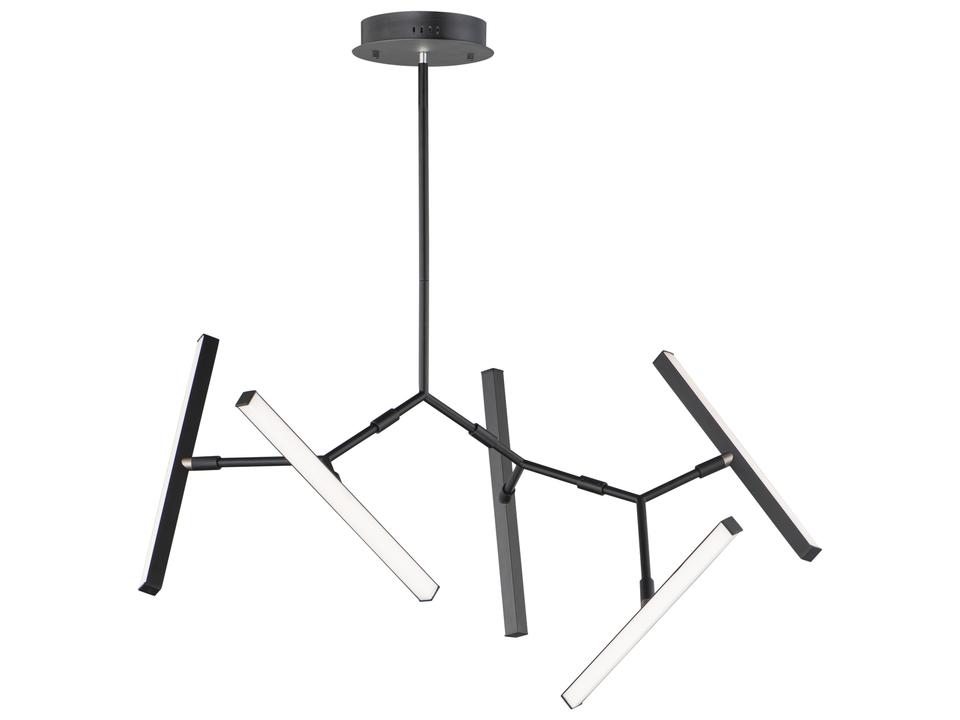 Robotica 5-Light Black LED Geometric Chandelier