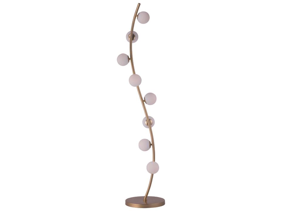 Rover LED Metallic Gold Glass Floor Lamp
