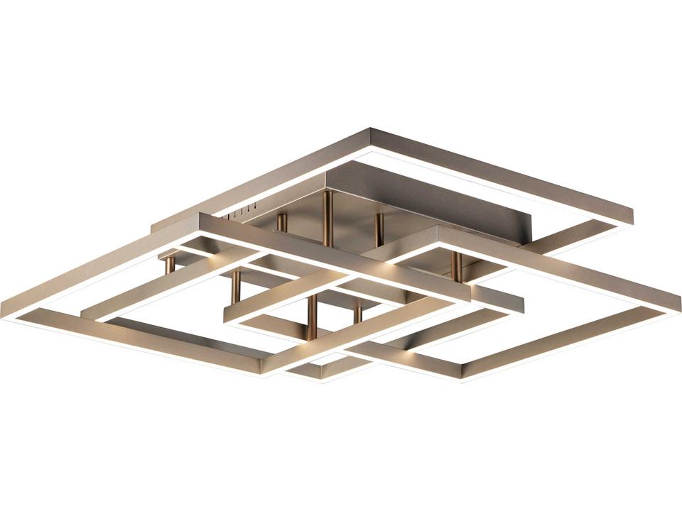 Traverse Led 4-Light Champagne Gold LED Geometric Tiered Flush Mount