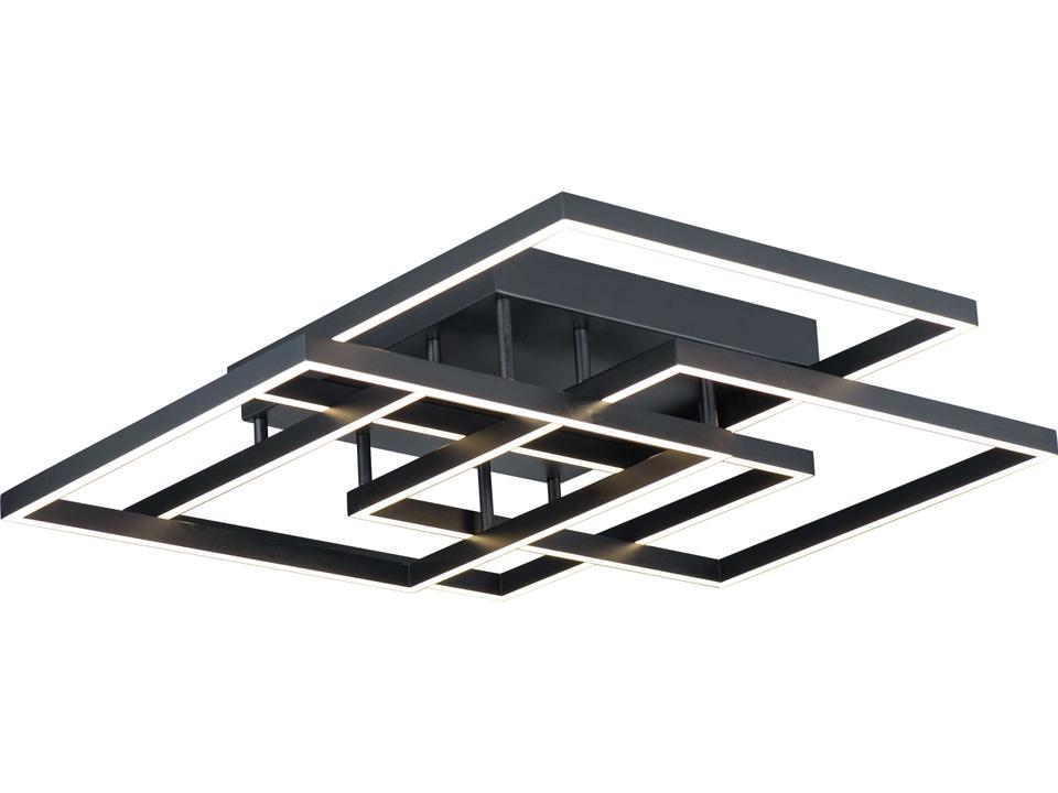 Traverse Led Black LED Geometric Tiered Semi Flush Mount