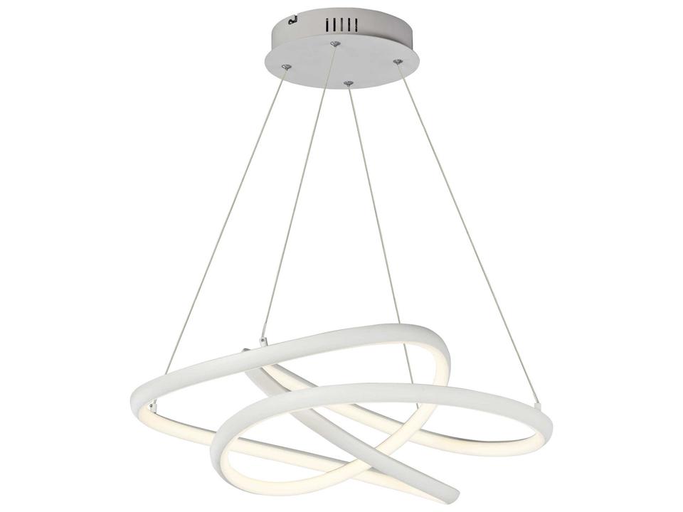 Twisted LED Linear Pendant Light in Matte White