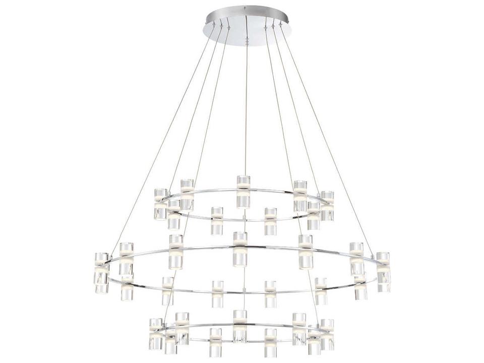 Netto 33-Light Integrated LED Round Chandelier in Chrome