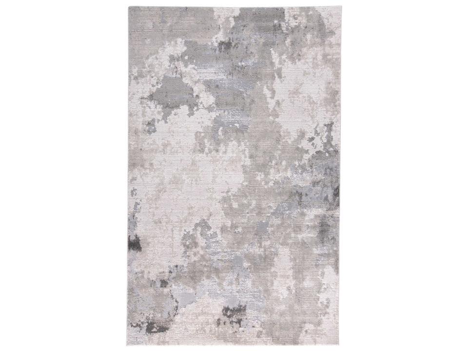 Prasad Distressed Geometric Area Rug in Gray