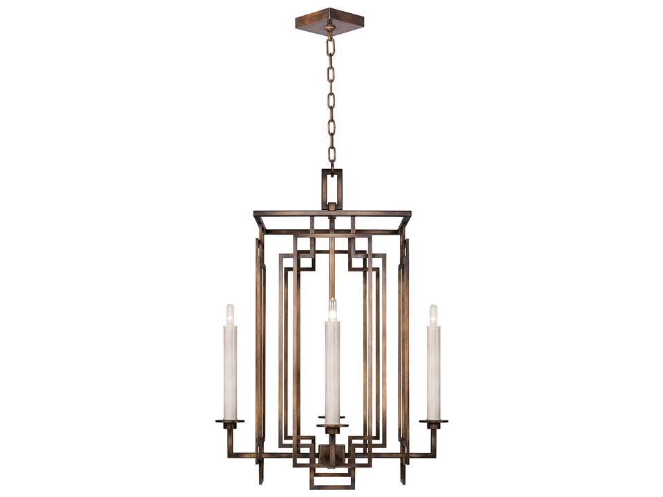 Cienfuegos 4-Light Square Chandelier in Antique Bronze