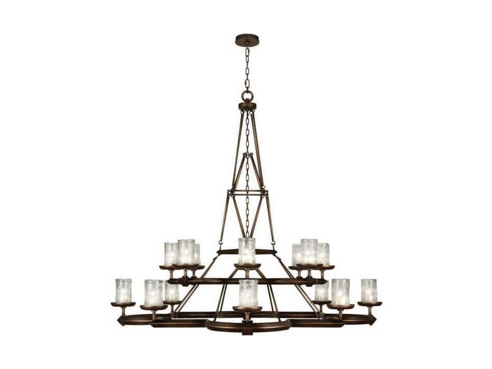 Liaison 16-Light Bronze Candelabra Tiered Chandelier