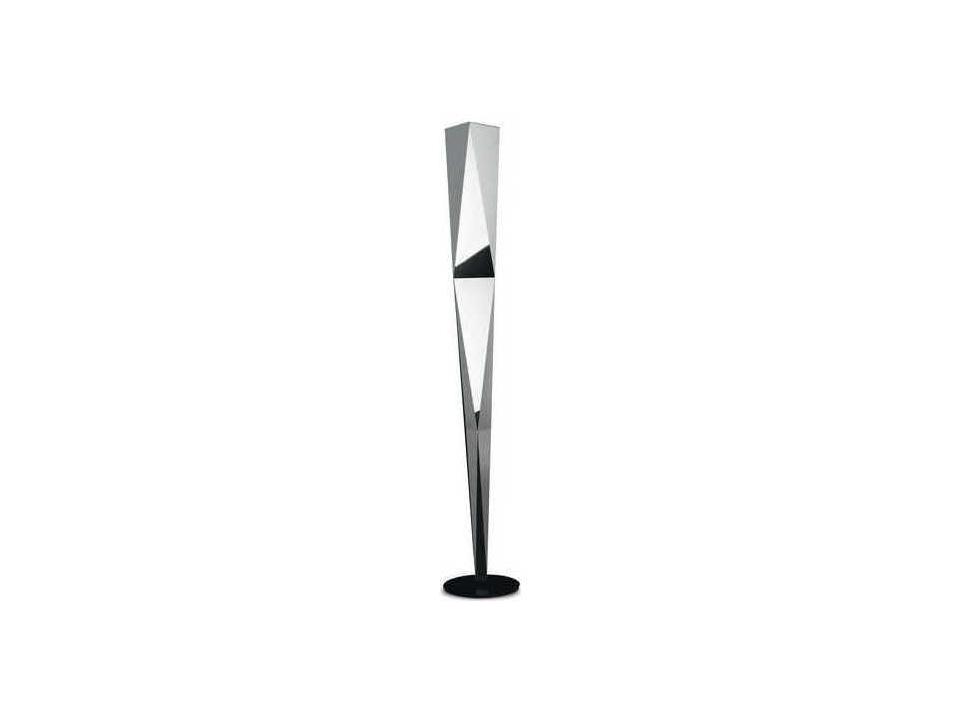 Vertigo Mirrored Chrome Gray LED Floor Lamp