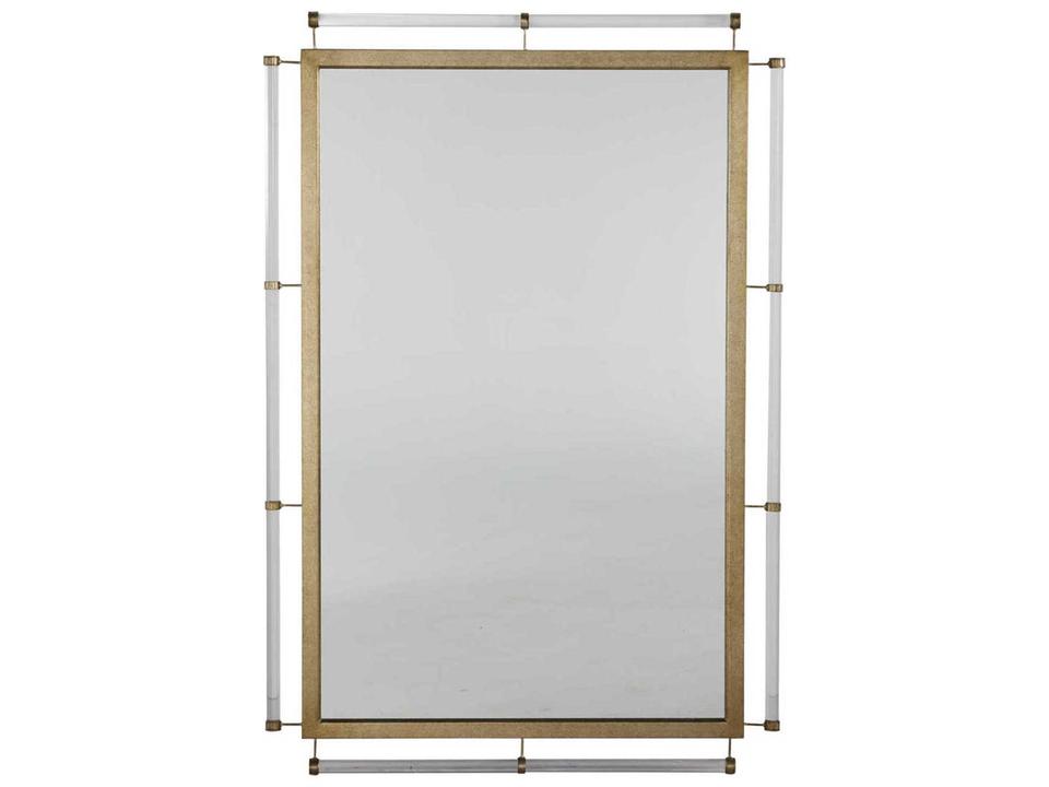Diana Rectangular Wall Mirror in Champagne Silver with Acrylic Rods