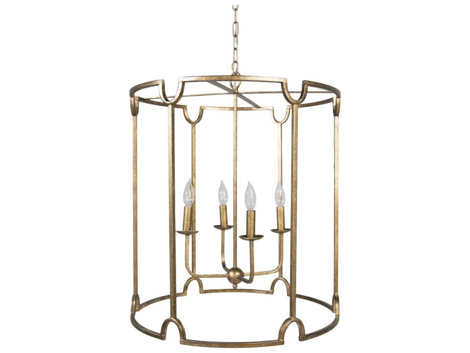 Stella 4-Light Ashwell Gold Chandelier with Horseshoe Accents