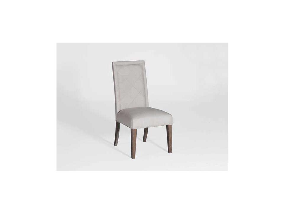 Verona Oak Wood Upholstered Side Dining Chair