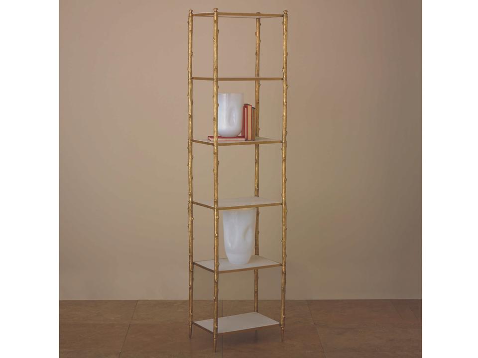 Arbor Brass / White Marble Etagere