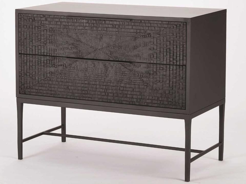 Kyoto 3-Drawer Dresser in Jagged Gmelina Black