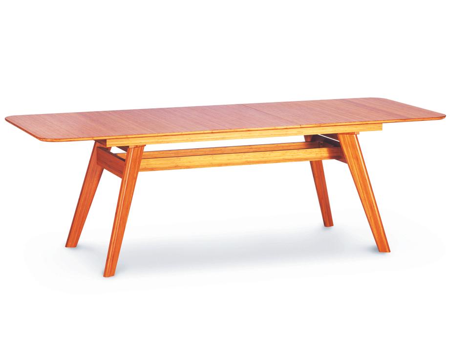 Currant 72-92 Inch Extendable Dining Table in Caramelized Solid Moso Bamboo