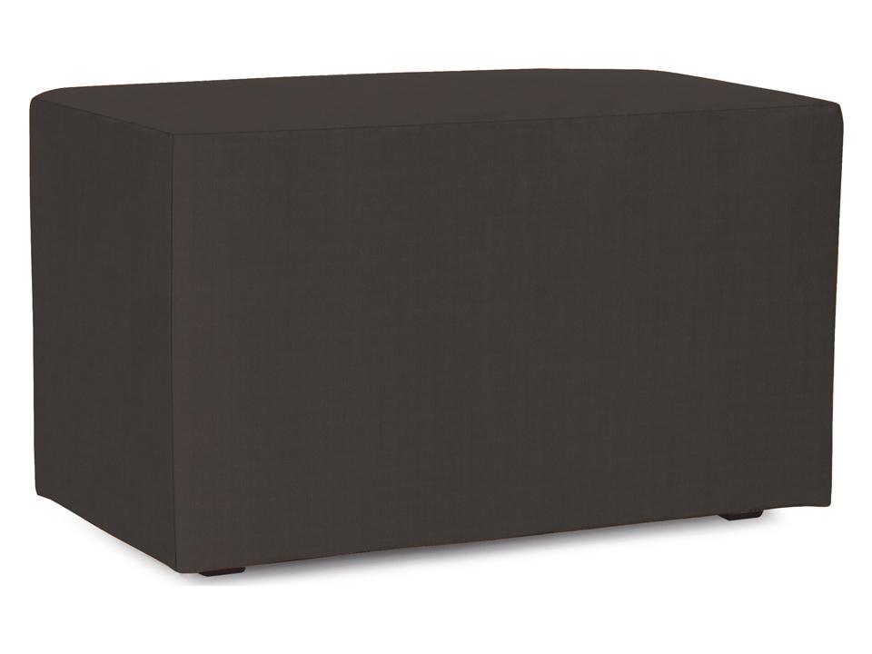 Seascape Resin Cushion Bench with Sunbrella Cushions in Charcoal