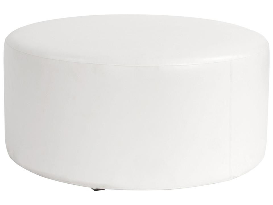 Atlantis Universal 36-Inch Round Outdoor Ottoman Cover in White