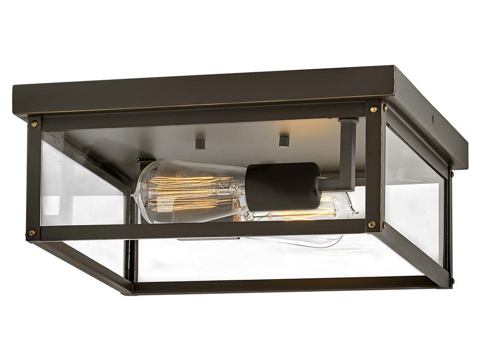 Beckham 2-Light Outdoor Flush Mount Ceiling Light in Oil Rubbed Bronze