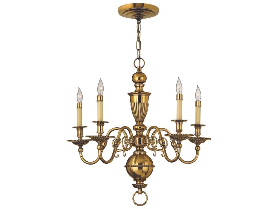 Cambridge 5-Light Traditional Candelabra Chandelier in Burnished Brass
