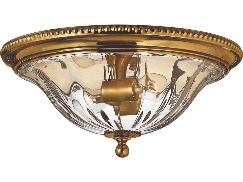 Cambridge 2-Light Flush Mount in Burnished Brass