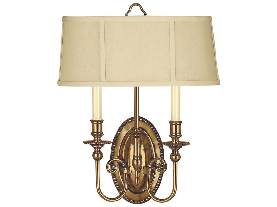 Cambridge 2-Light Wall Sconce in Burnished Brass