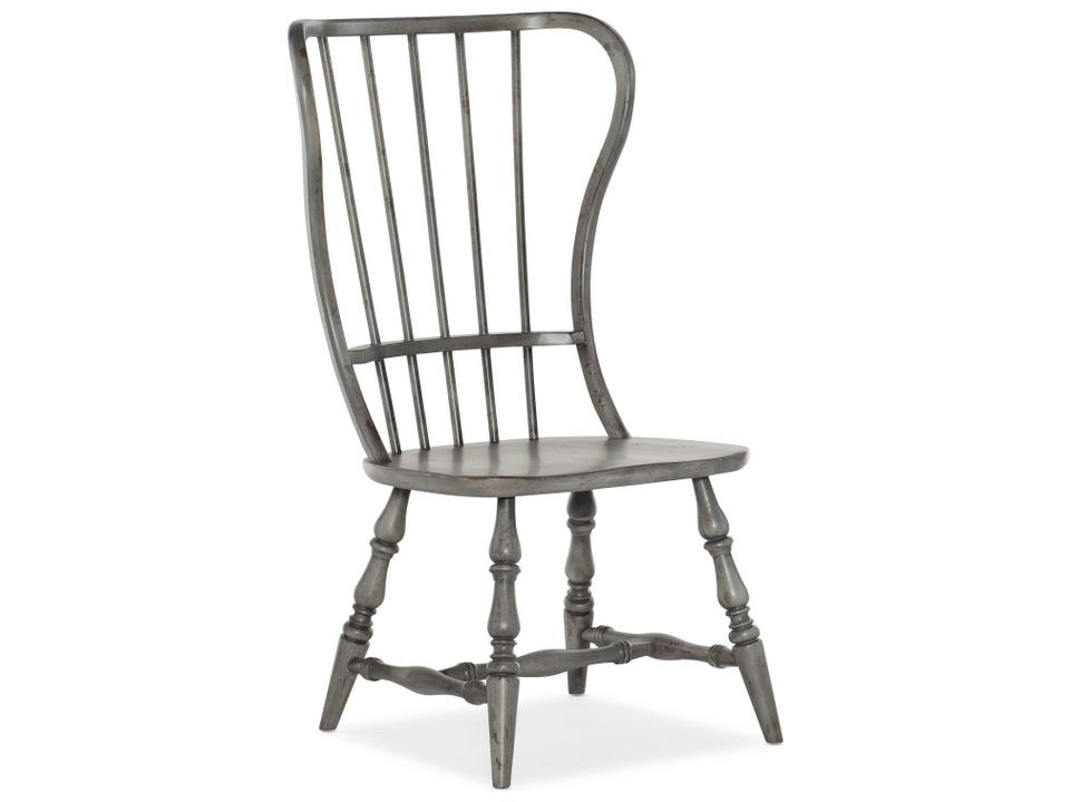 Ciao Bella Spindle Back Dining Side Chair in Speckled Gray