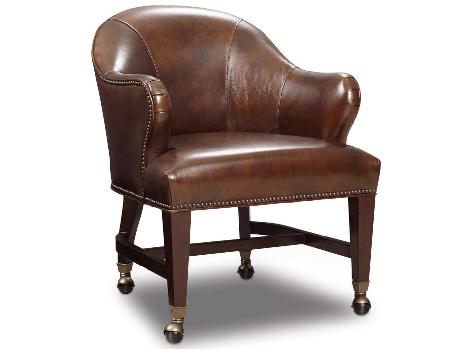 Queen Game Upholstered Leather Armchair with Casters