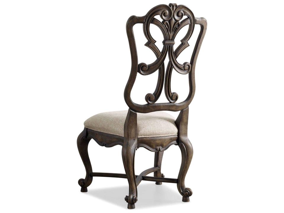 Rhapsody Hardwood Brown Upholstered Side Dining Chair