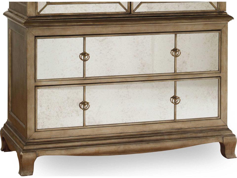 Sanctuary Gold Cedar Wood Wardrobe Armoire
