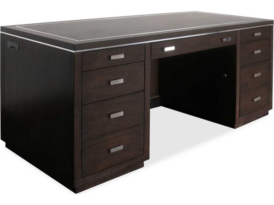 House Blend Junior Executive Desk in Dark Roast Finish