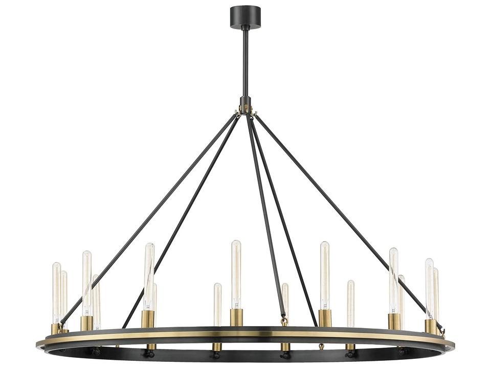 Chambers 15-Light Aged Old Bronze Round Chandelier