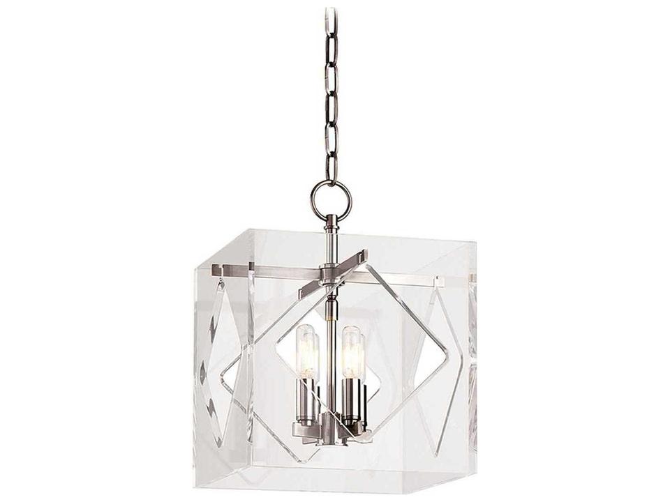 Travis 4-Light Polished Nickel Clear Candelabra Chandelier