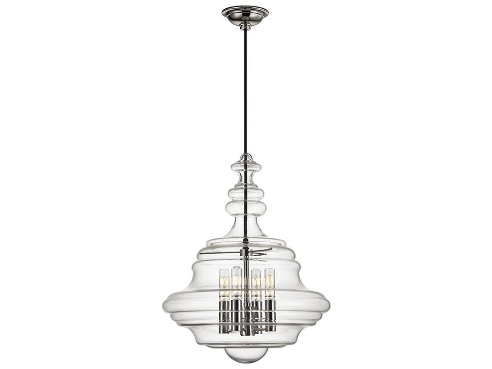 Lighting Washington Pendant in Polished Nickel Modern Classic