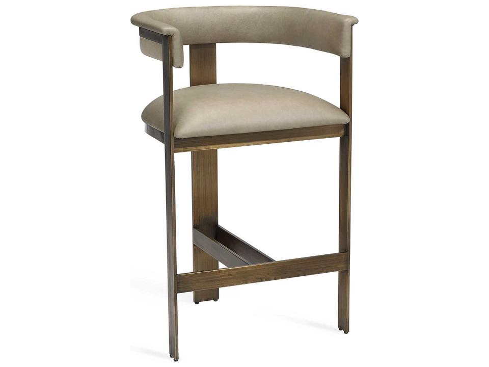 Darcy Counter Stool Modern Taupe Leather