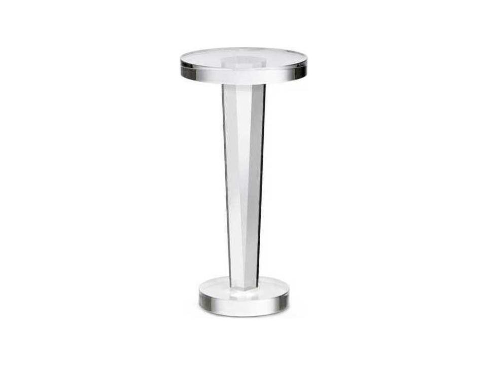 Liora Round Side Table in Clear Acrylic