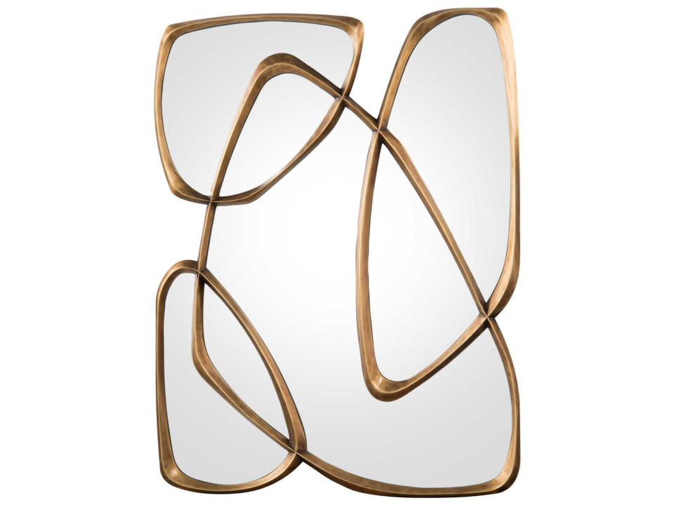 Zeta Wall Mirror in Mayan Bronze